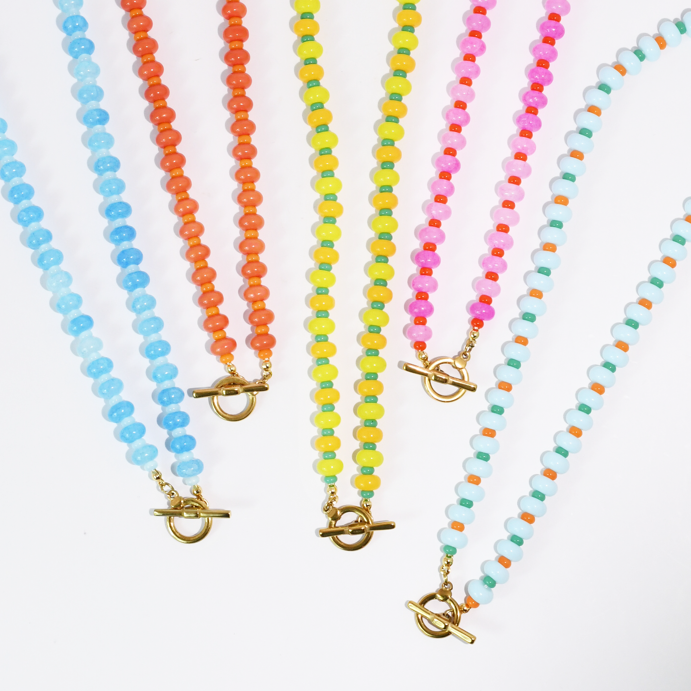 Candy Beads Necklace: Pink