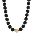 Carson Beaded Necklace, Black