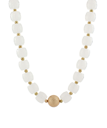 Carson Beaded Necklace, White