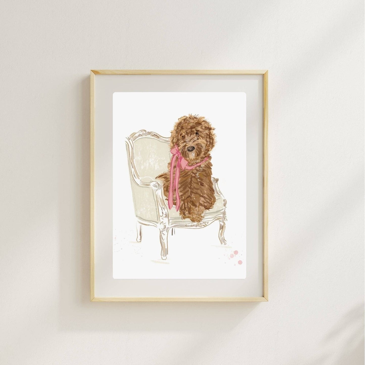 SIT PRETTY DOODLE PINK - Art Print: 11x14