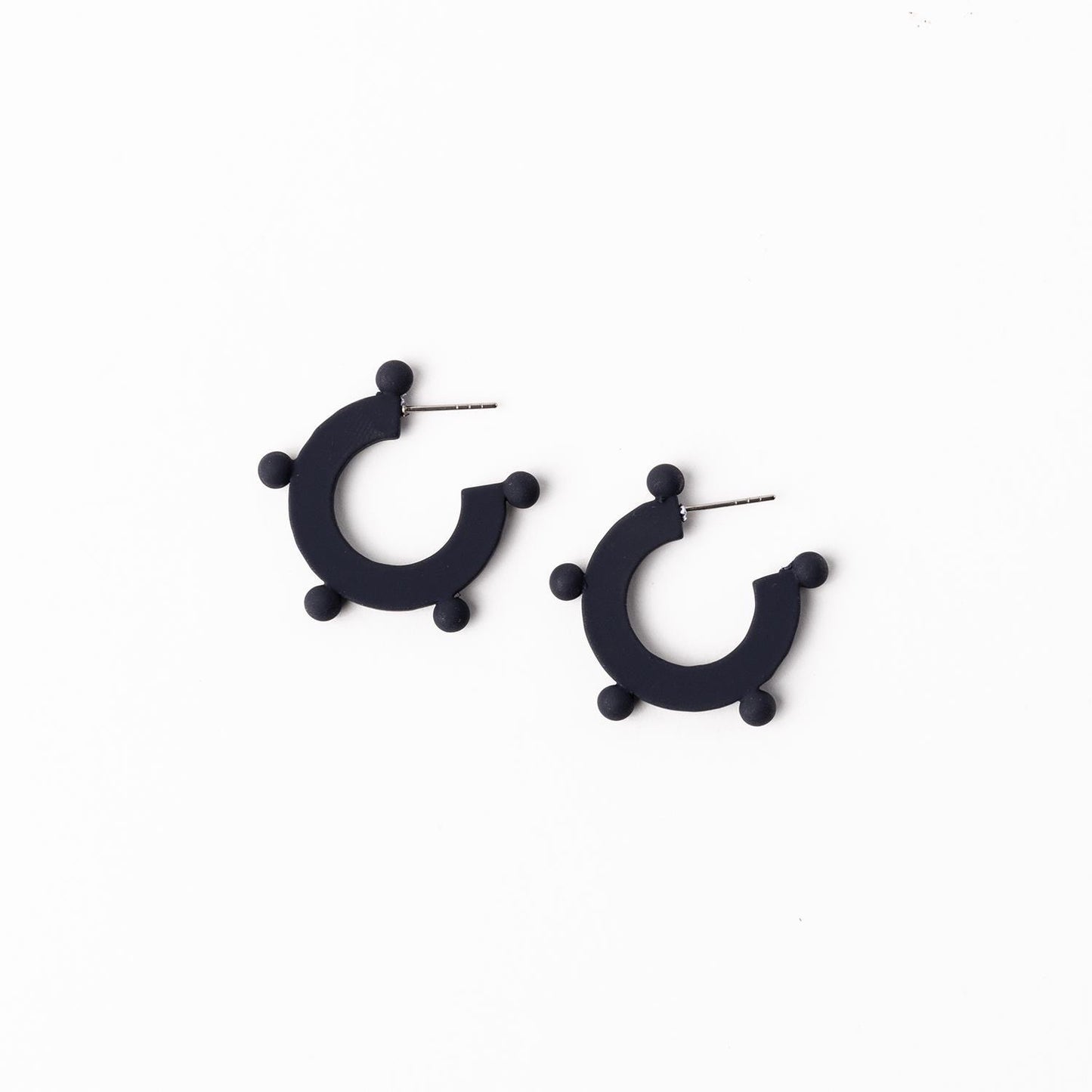 Astrid Small Earrings Navy + Orange
