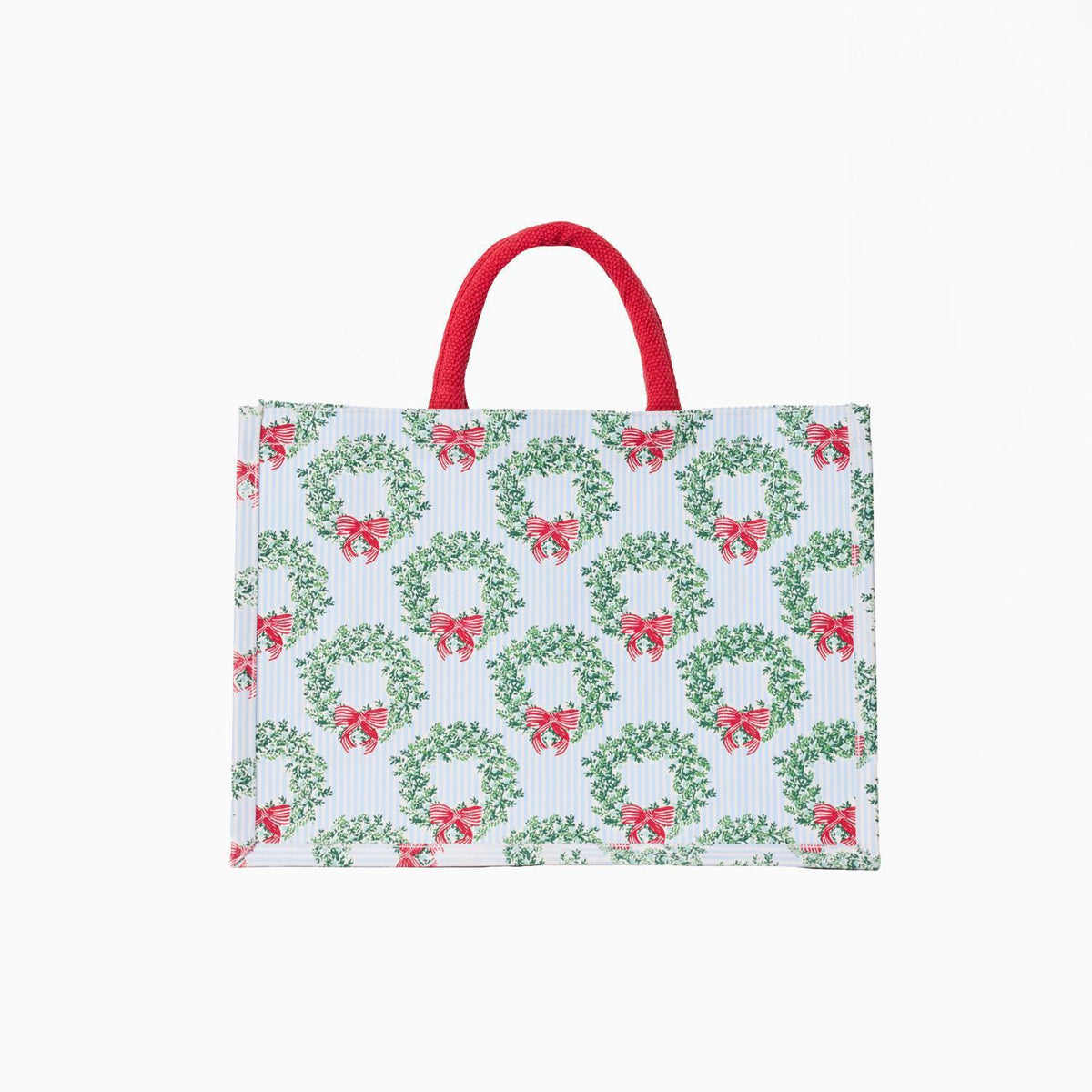 Wreath and Ribbon Classic Market Shopper