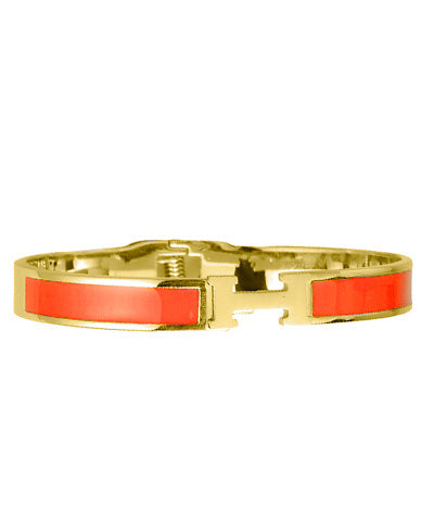 H Luxe Hinge Bracelet, Orange