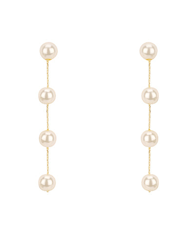 Pearl Linear Drop Earrings