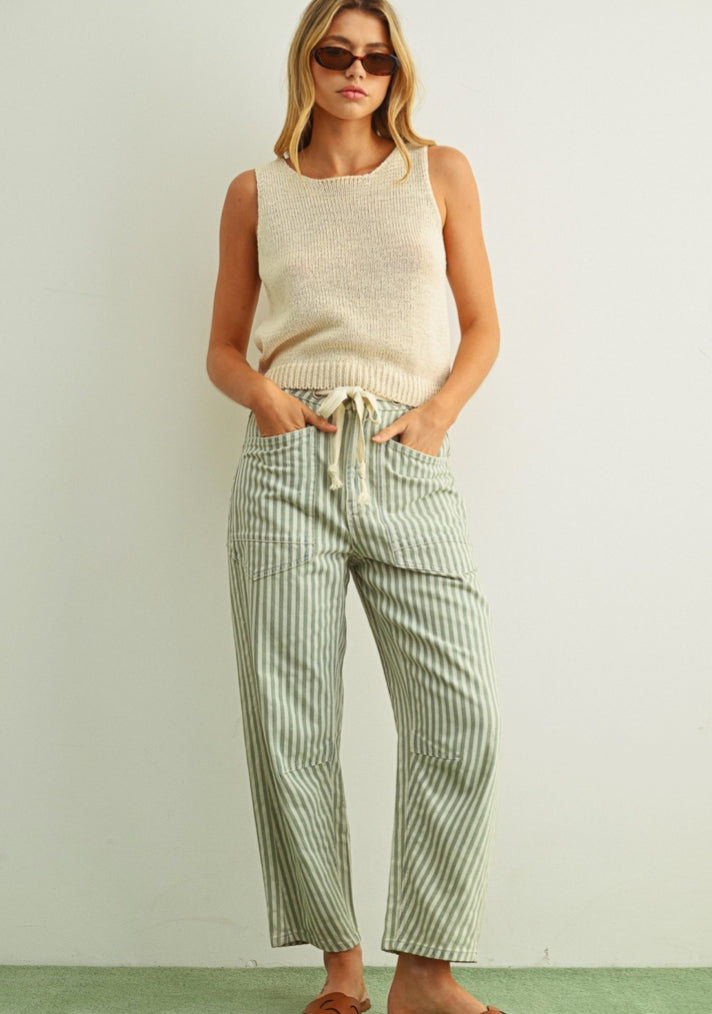 Sutton Sleeveless Knit Top, Beige