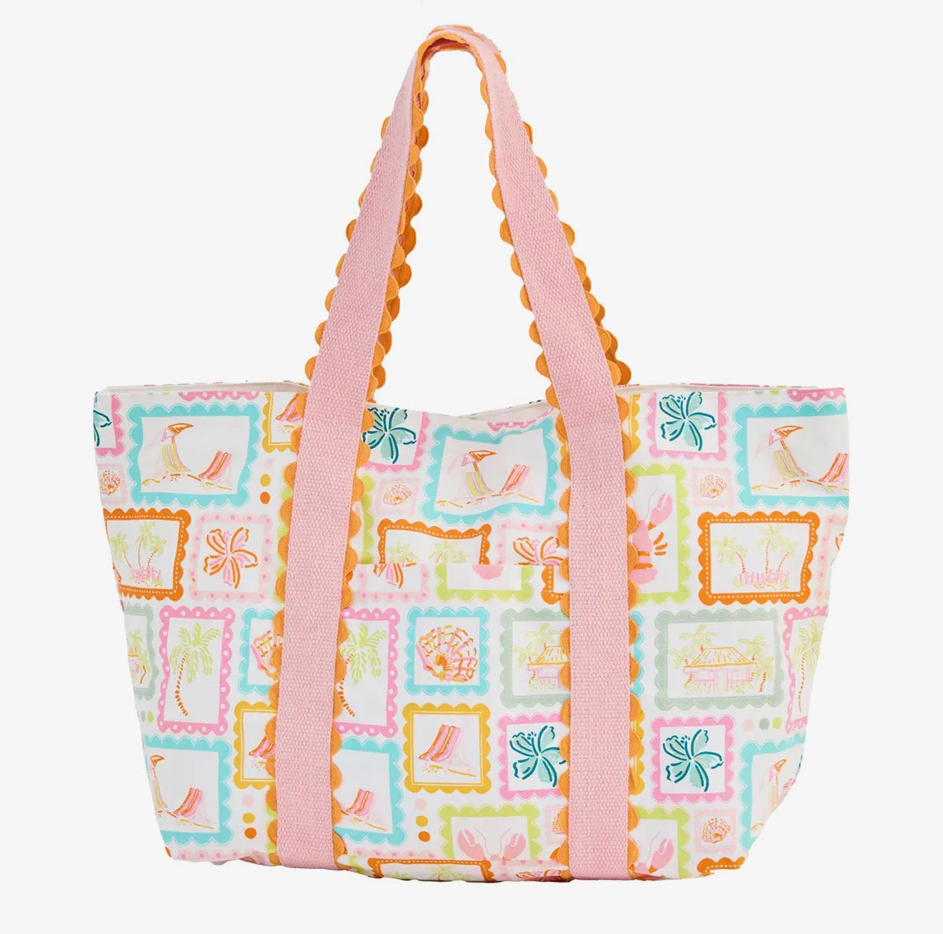 Capri Carryall Canvas Tote Bag, Happy Place