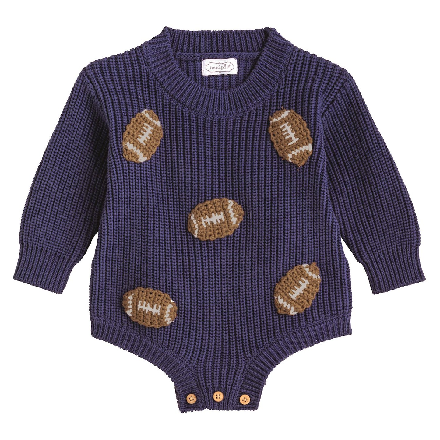 Navy Football Sweater Bubble