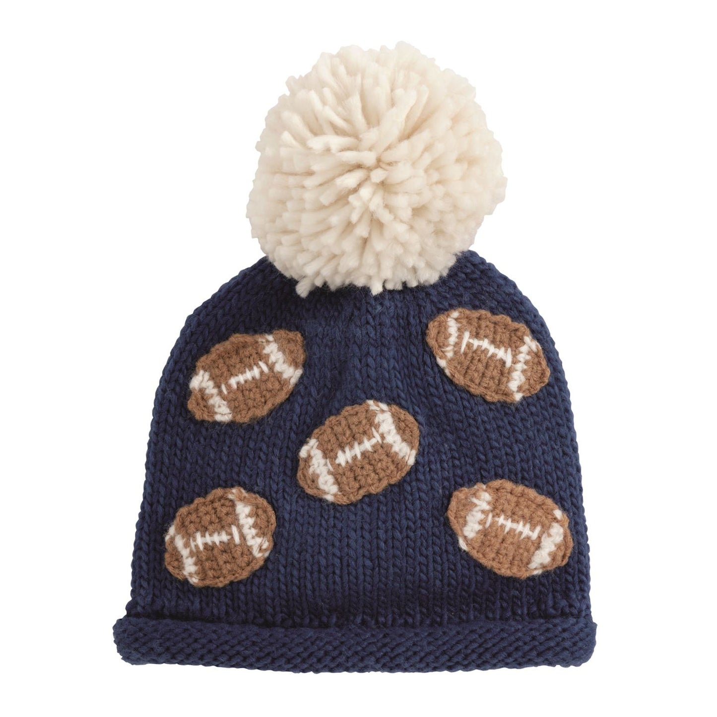 Baby Boy Chunky Knit Hat, Football