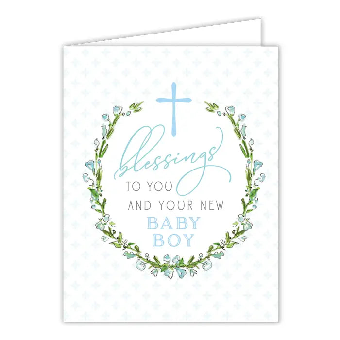 Greeting Card, Blessings to you and your new baby boy