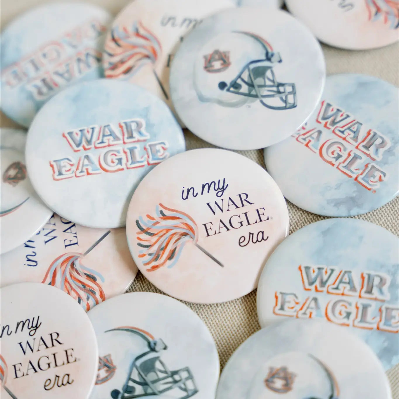 Watercolor Helmet Button