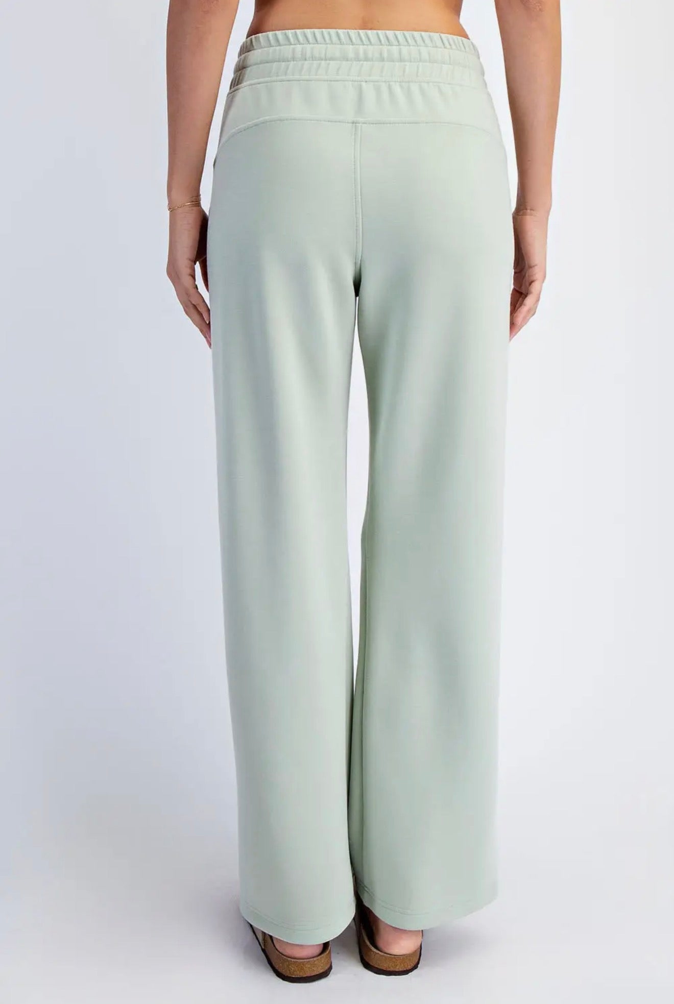 Lakelyn Modal Scuba Straight Leg Pants, Soft Mint