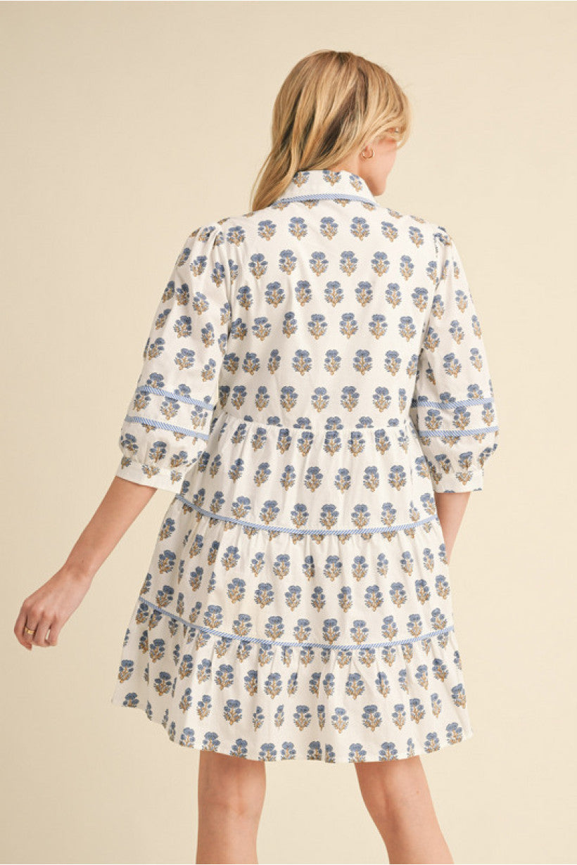 Hidden Gem Paisley Print Babydoll Dress
