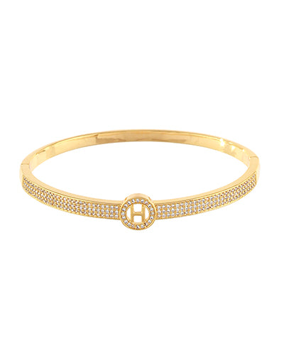 Pave H CZ Bangle Bracelet