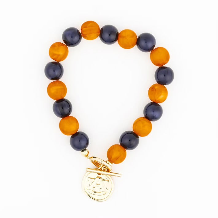 Auburn Beaded Pendant Bracelet