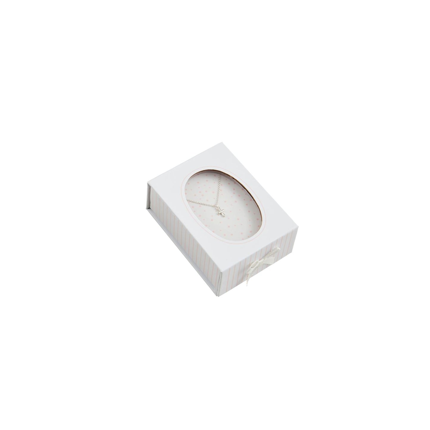 Boxed Cross Baby Necklace, Silver