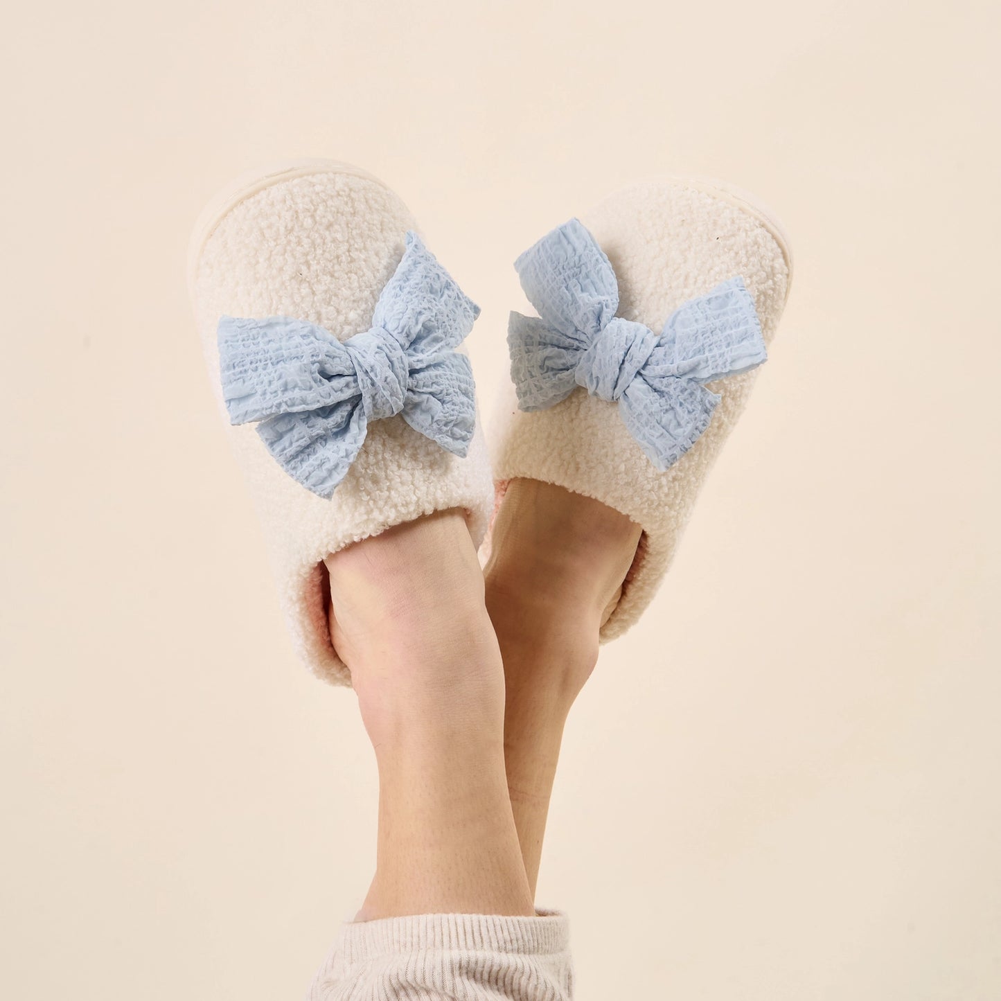 Betty Bow Slippers, Blue