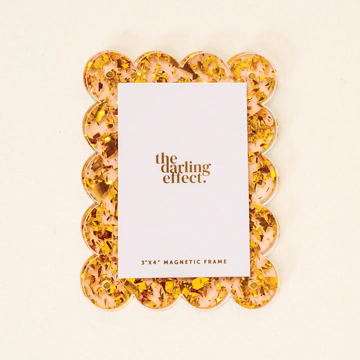 Mini Acrylic Magnetic Picture Frame, Gold Confetti