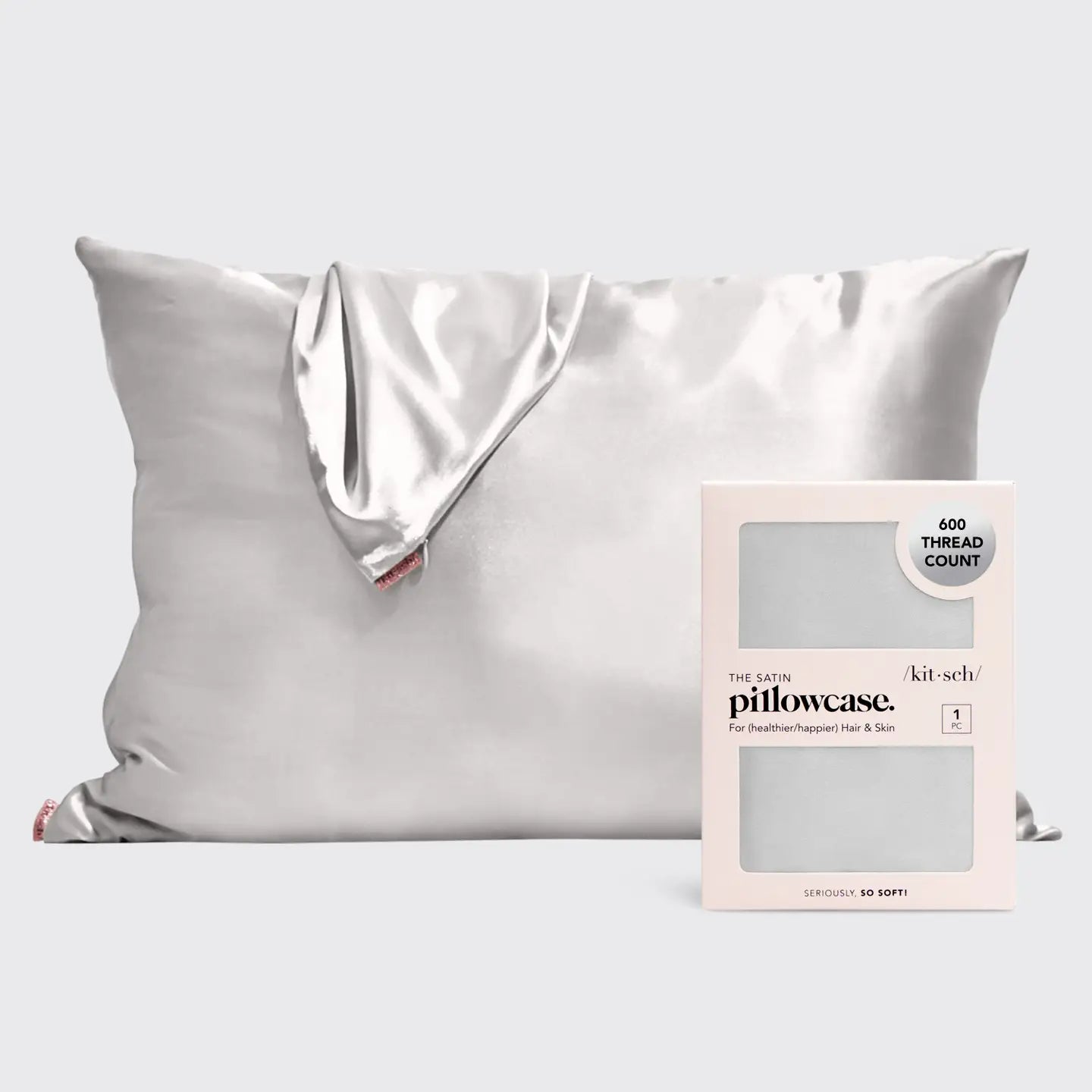 Satin Pillowcase, Silver