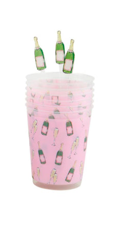 Champagne Party Cup and Stirrer Set