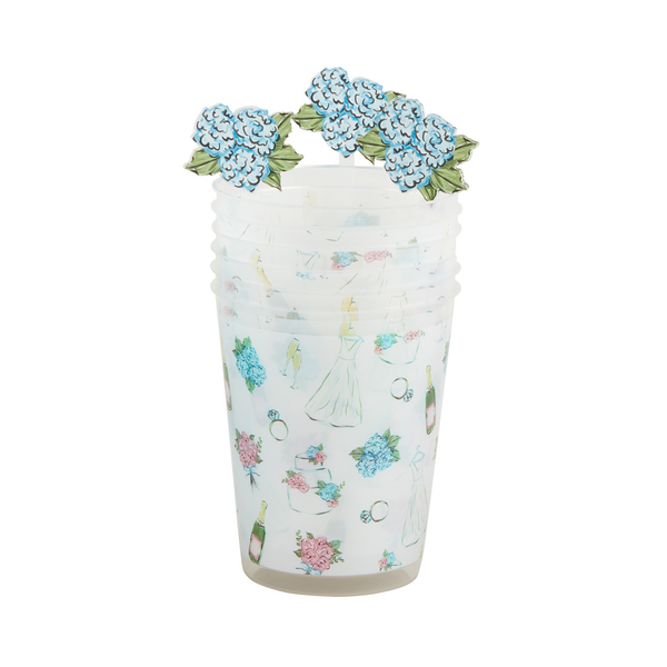 Bride Party Cup and Stirrer Set
