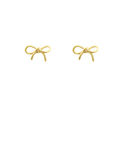Textured Bow Stud Earrings