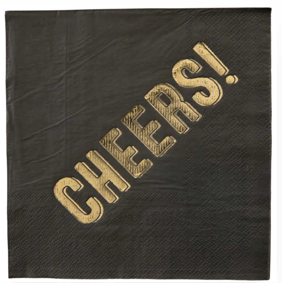 Bow Wine Stopper + Cheers Napkin Gift Set