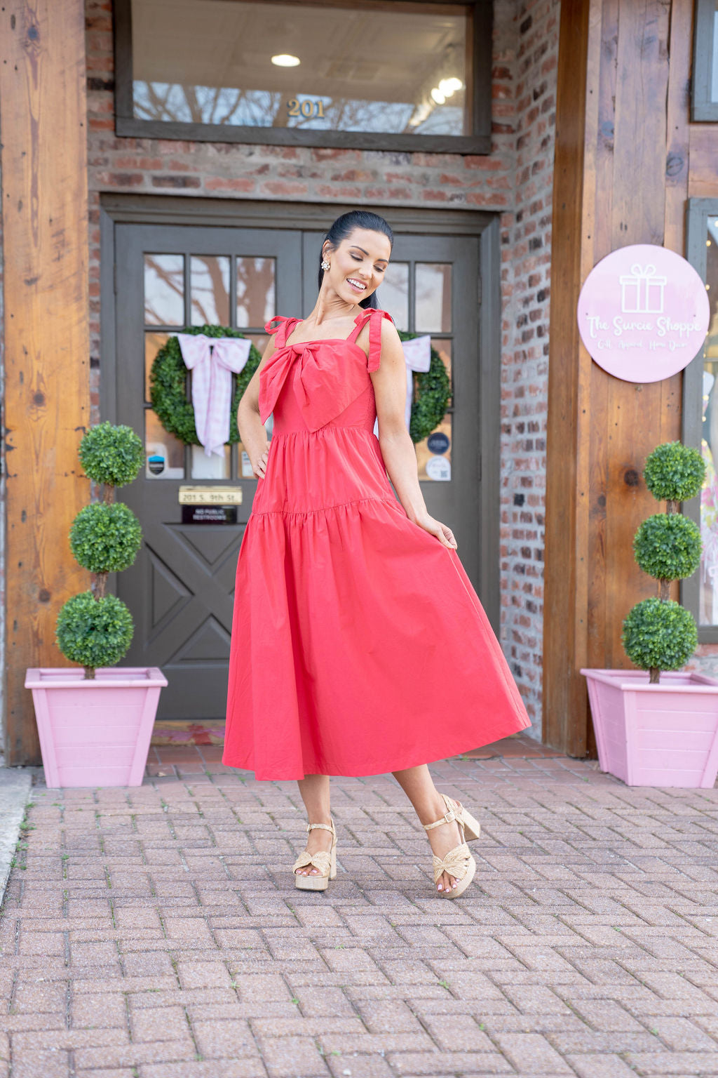 Raspberry Fizz Midi Dress