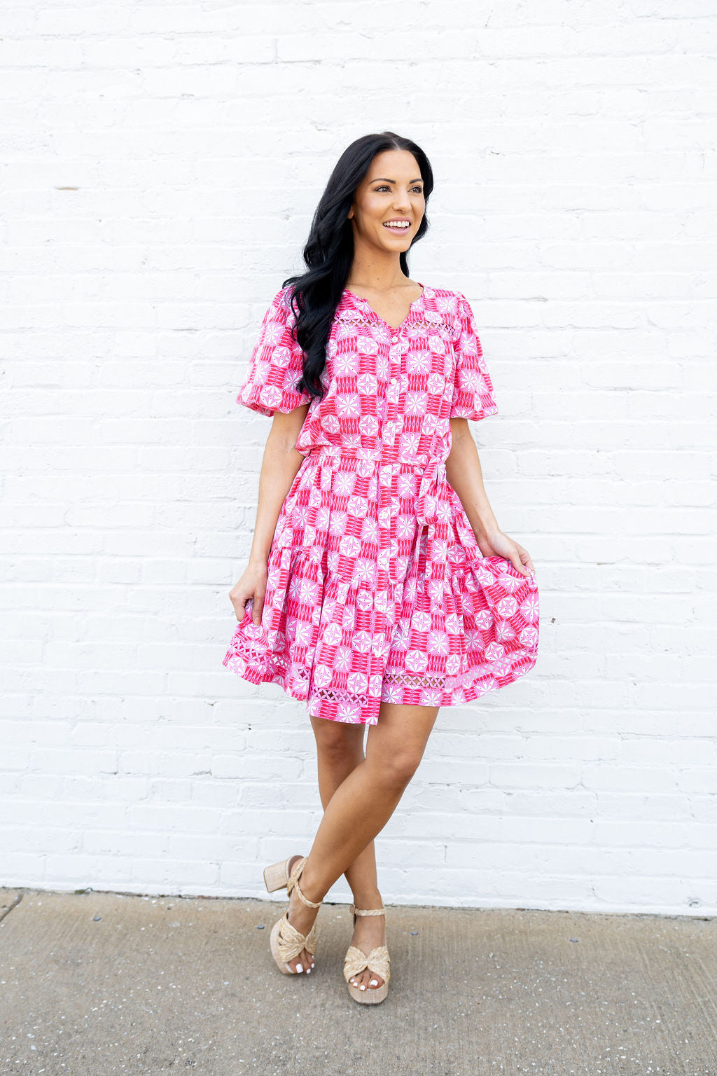 Addison Dress, Quilted Charm Red