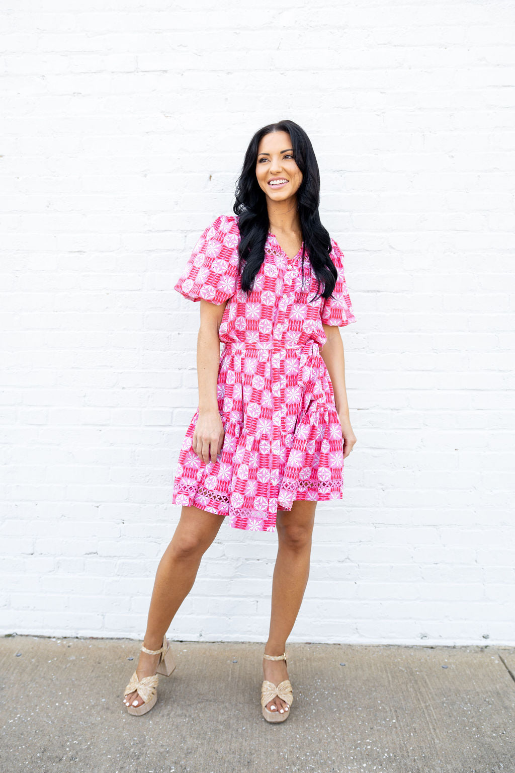 Addison Dress, Quilted Charm Red