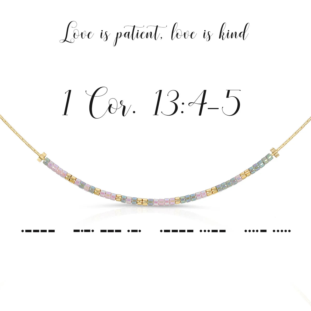 Morse Code Necklace | 1 Cor 13:4-5