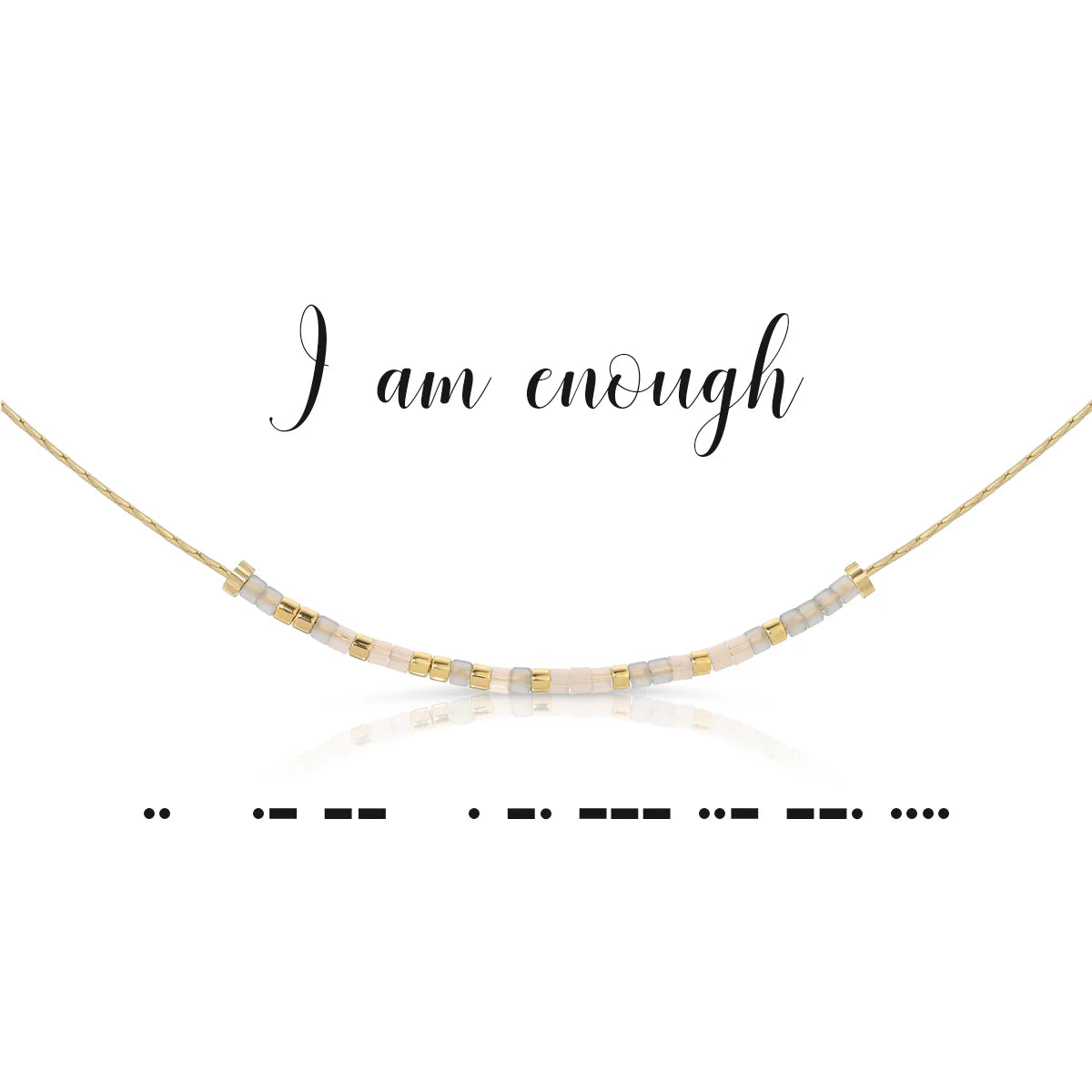 Morse Code Necklace | I Am Enough