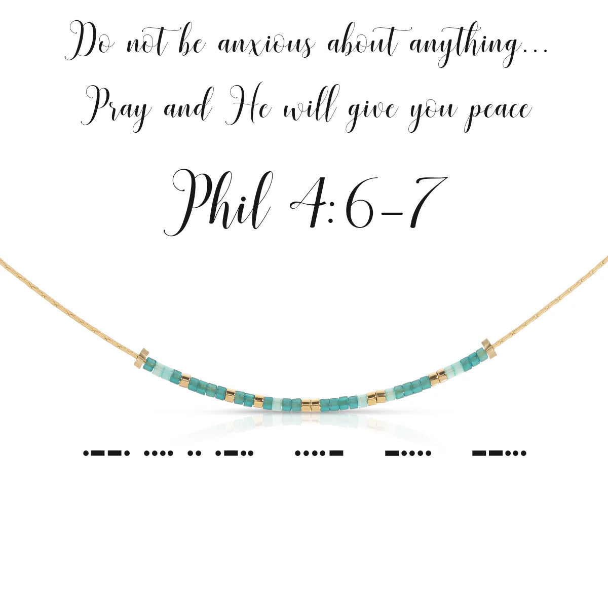 Morse Code Necklace | Phil 4:6-7