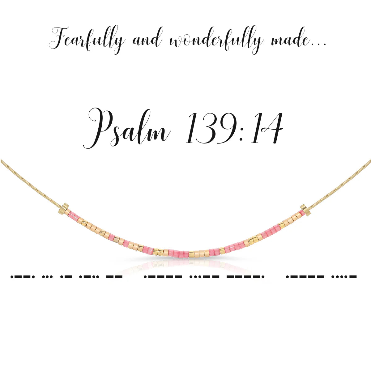 Morse Code Necklace | Psalm 139:14
