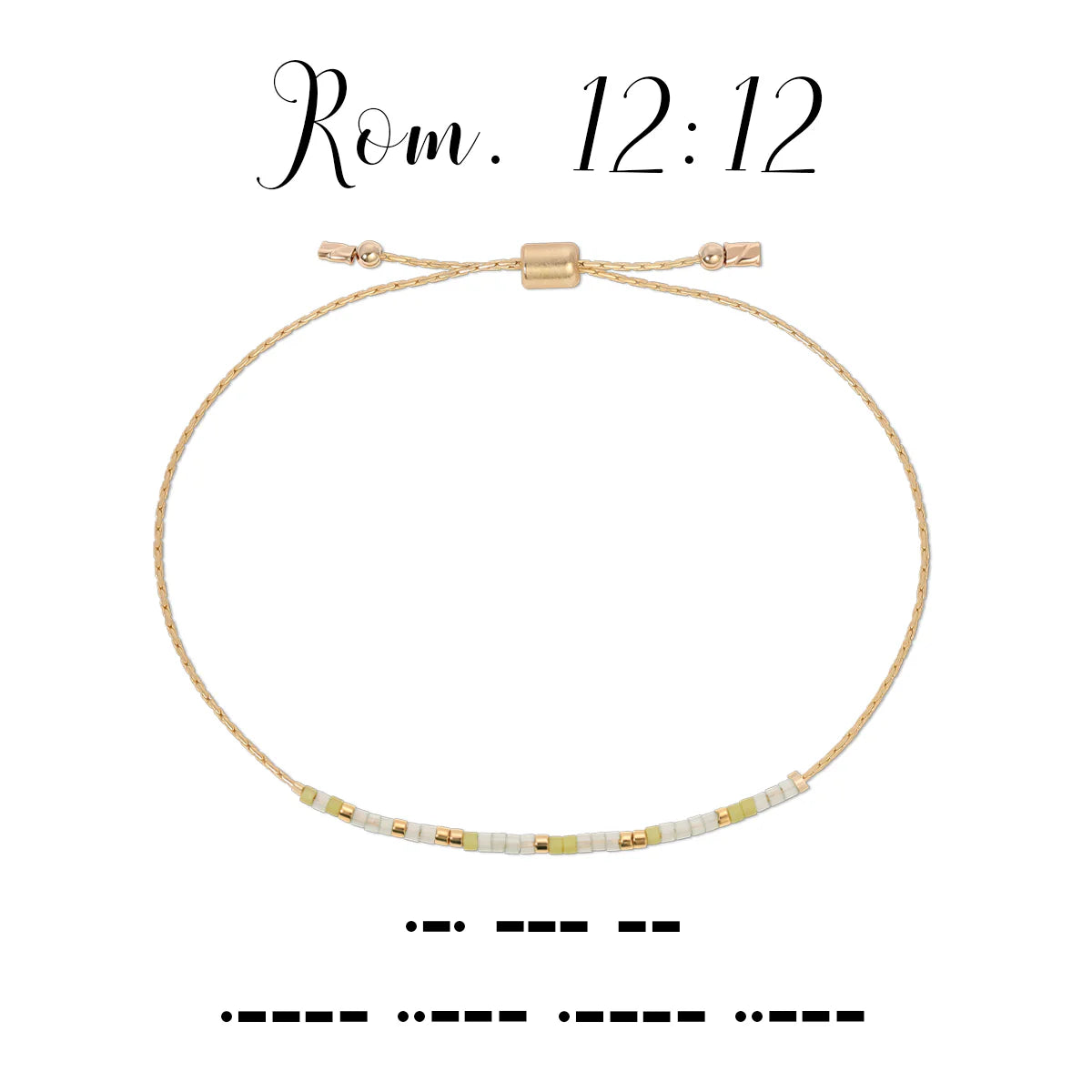 Morse Code Bracelet | Romans 12:12