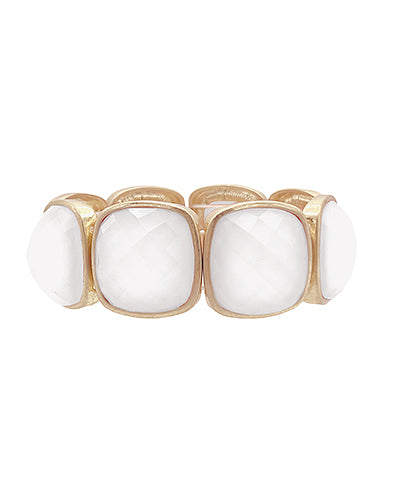 Gianna Stone Bracelet | White
