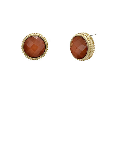 Giselle Statement Stud Earrings | Chocolate