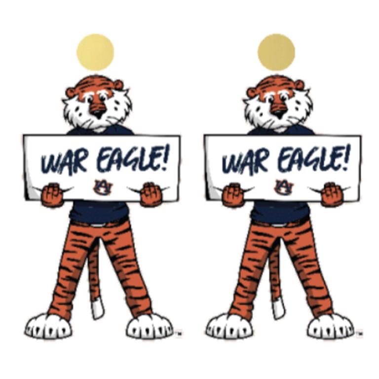 AU War Eagle Aubie Earrings