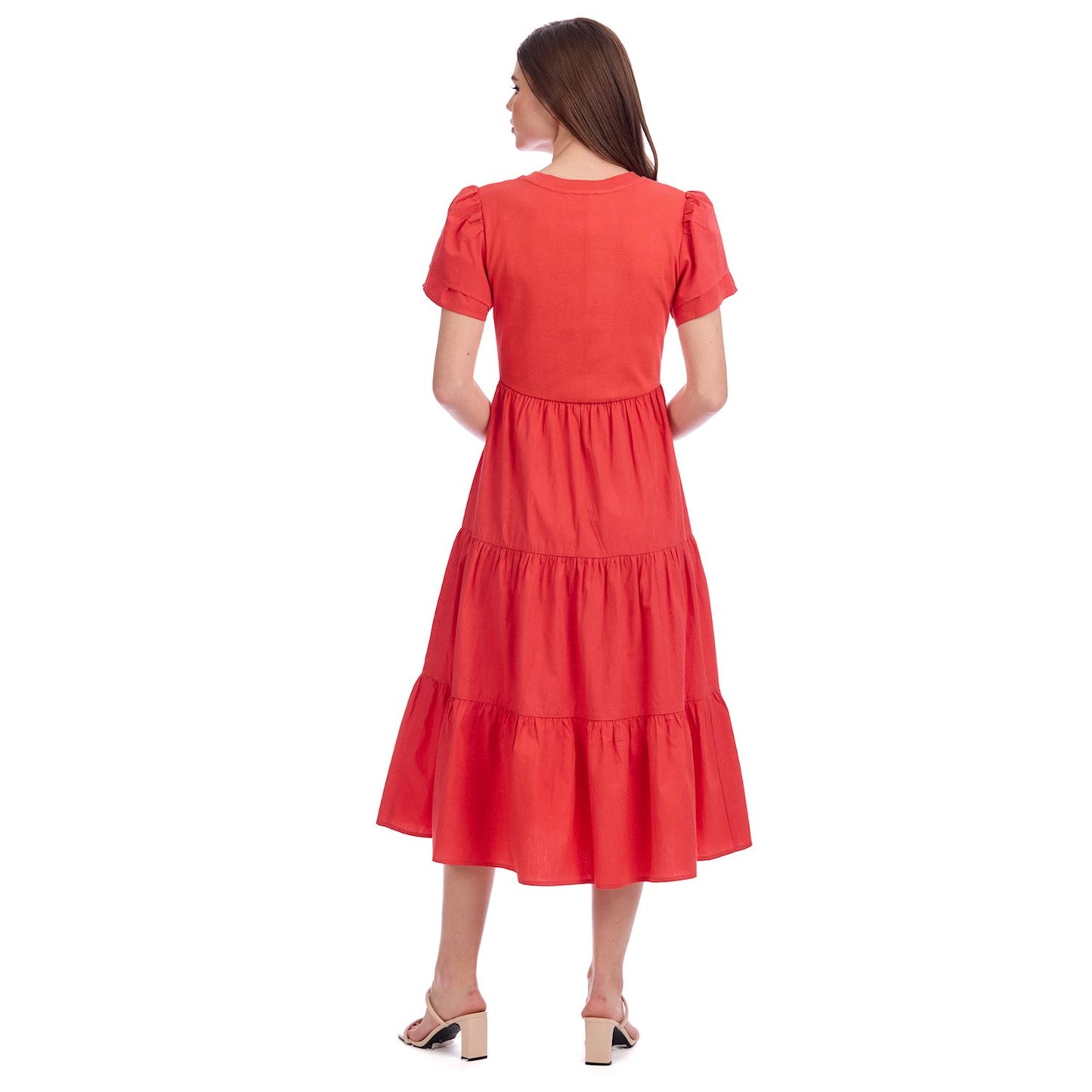Patton Midi Dress, Red