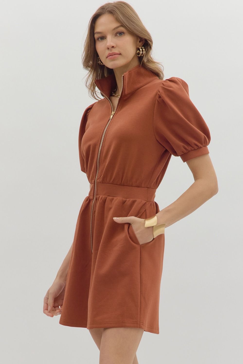 Sugar and Spice Puff Sleeve Dress