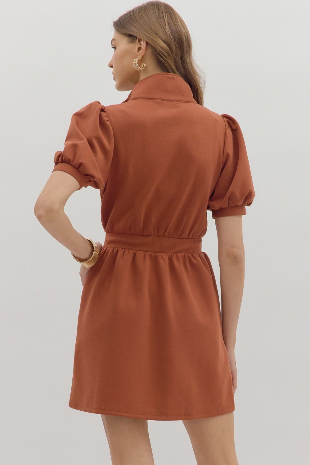 Sugar and Spice Puff Sleeve Dress