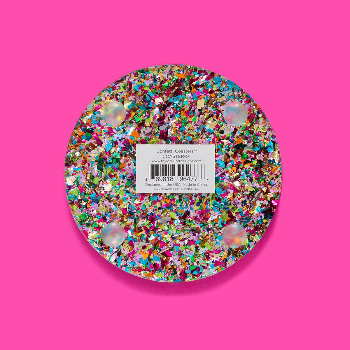TE Confetti Coaster