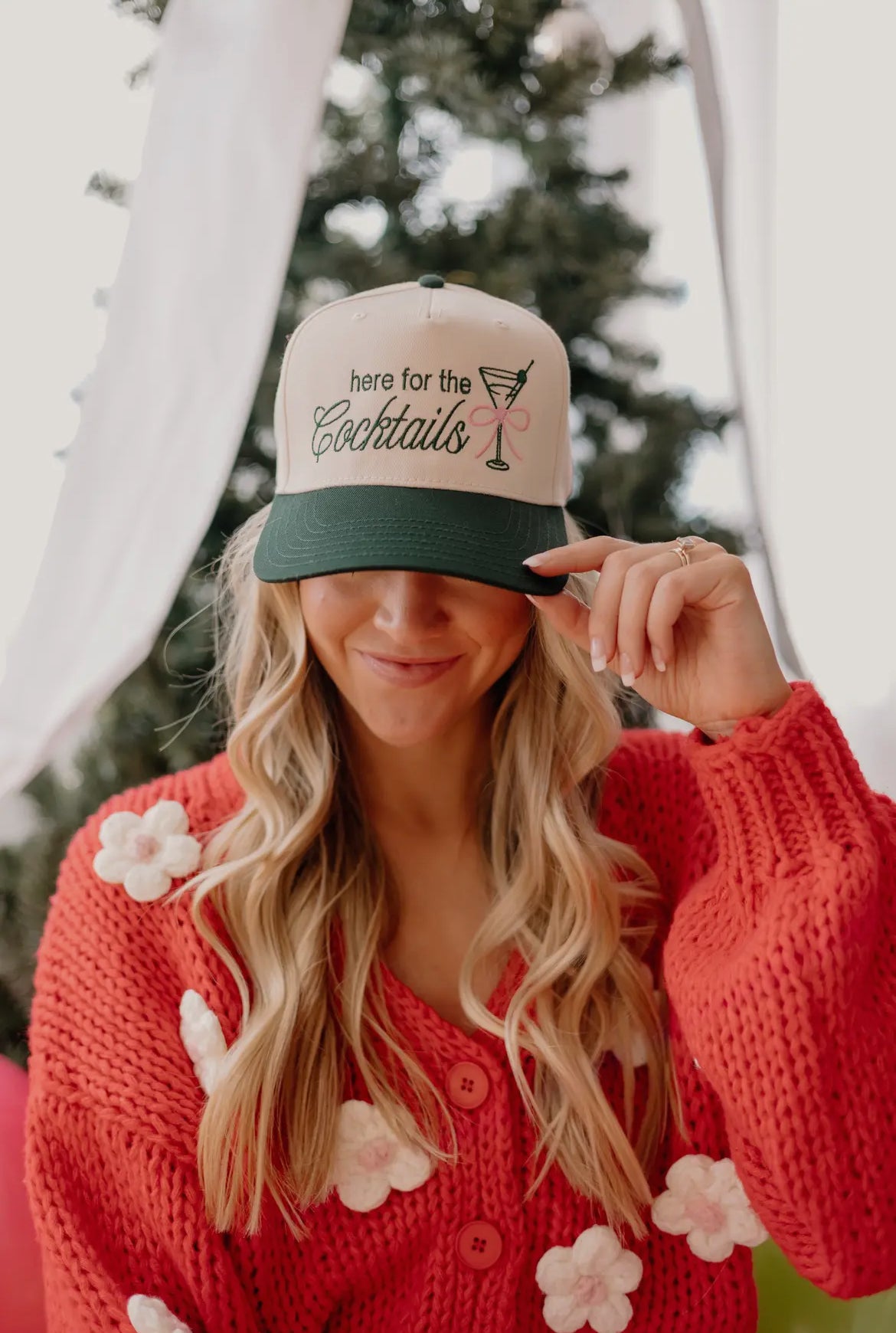 Vintage Trucker Hat, Here For The Cocktails