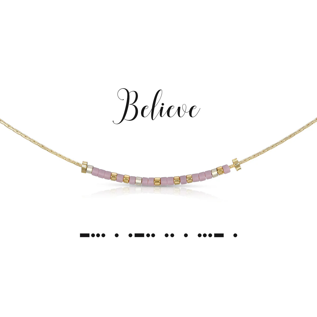 Morse Code Necklace | Believe