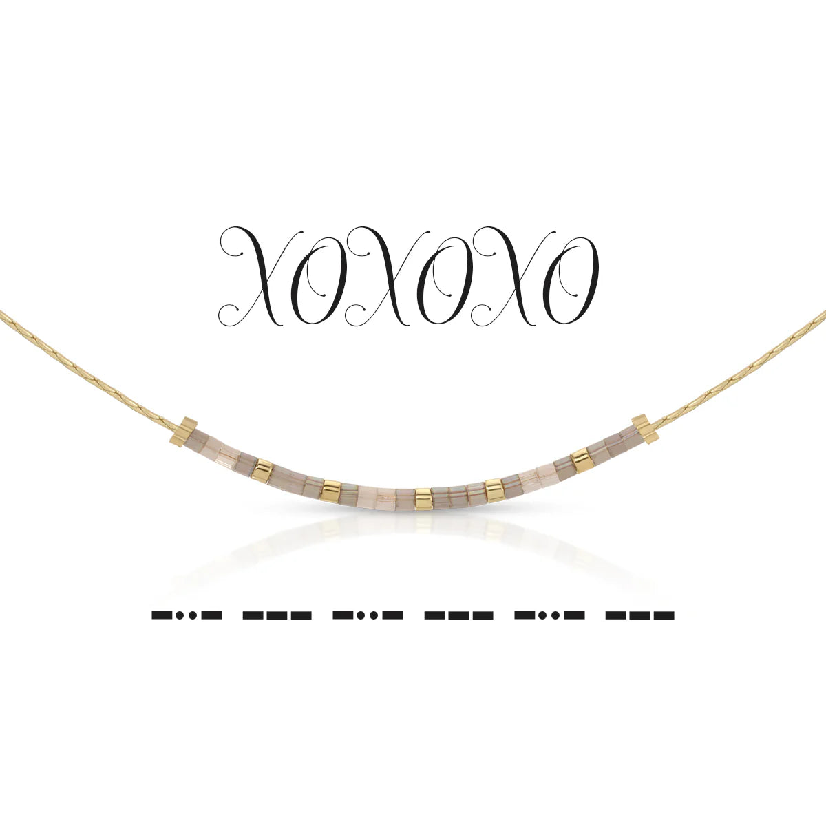 Morse Code Necklace | XOXOXO