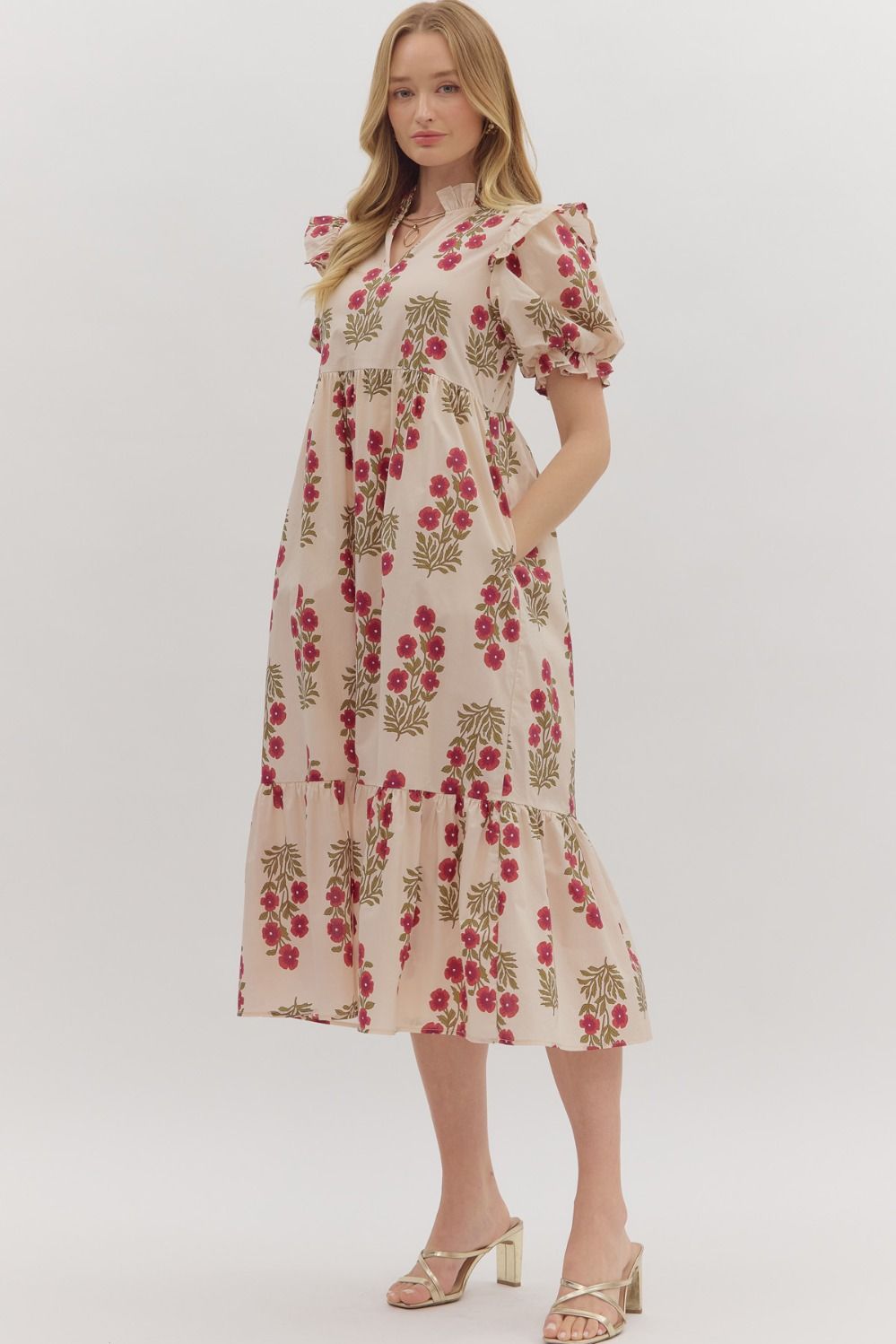Anna Floral Midi Dress