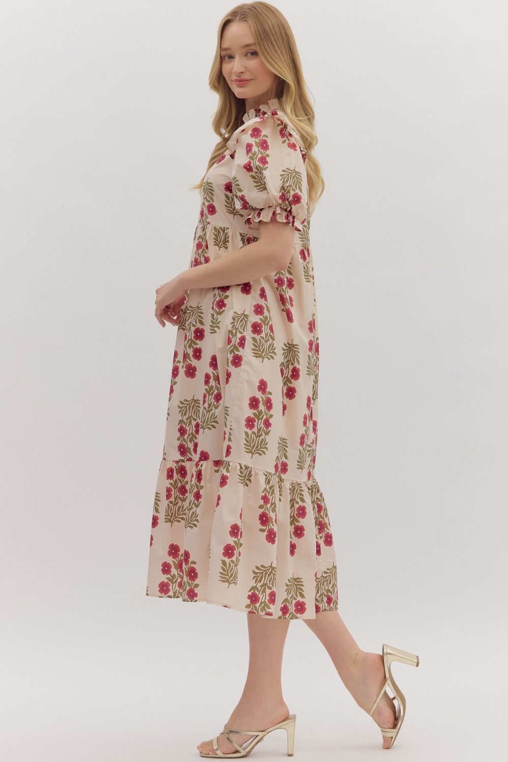 Anna Floral Midi Dress