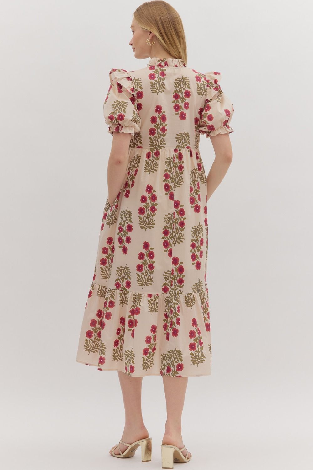 Anna Floral Midi Dress