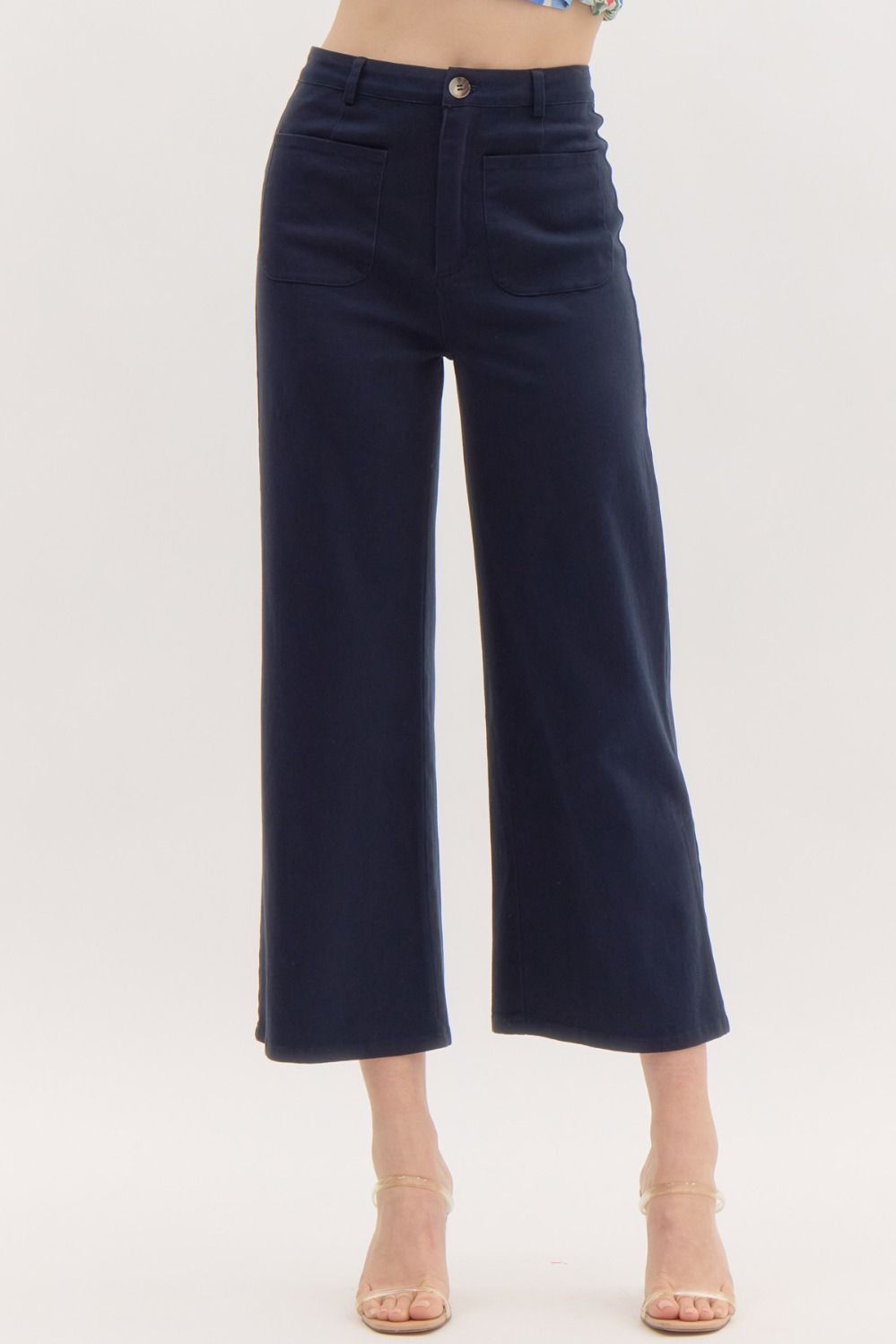 Marley Wide Leg Pants, Navy