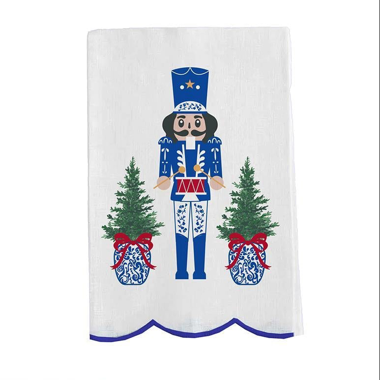 Tea Towel, Embroidered Merry Marchers