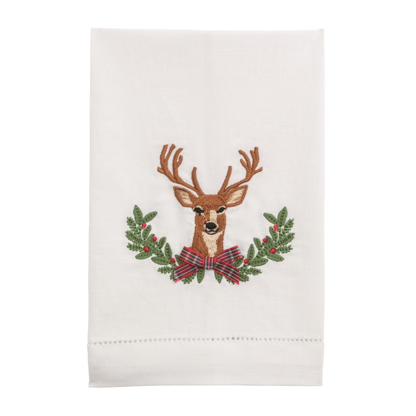 Deer Embroidered Towel